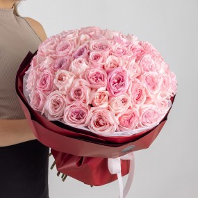 Букет из садовых роз Pink O'hara